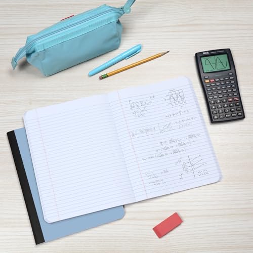Oxford Composition Notebooks, 4 Pack, College Ruled, 7.5 x 9.75 Inches, 80 Sheets, 160 Pages, Assorted Pastel Covers, Conversion Chart and Class Schedule, Writing Supplies for Students and Teachers