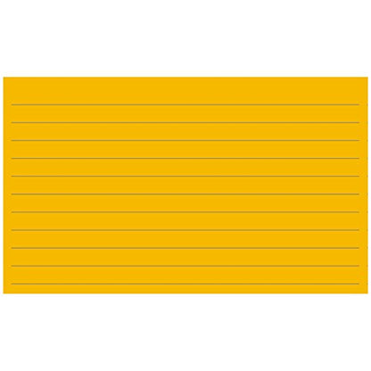 Colonial Cards: 150 Color Cardstock 3" x 5" Index Cards, Gold, Lined Landscape Format - color: gold