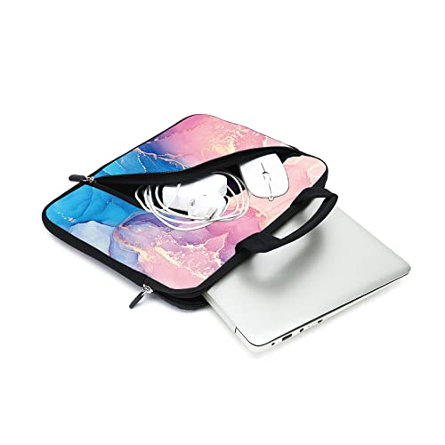 Marble Neoprene Laptop Case - 11.6" to 12.2" Fits MacBook Air, Samsung, Acer, HP, DELL - Two Pockets, Handle, Ultrabook & Chromebook Sleeve - color: Marble