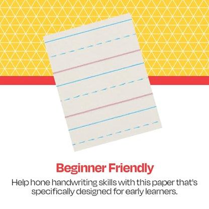School Smart Zaner-Bloser Writing Paper,Handwriting Practice Lined Paper,Grade 3 Learning,1/2 Inch Rule,8 x 10-1/2 Inches,500 Sheets,(Pack of 10) - size: 8" x 10.5" (Pack of 10), style: 1/2 Inch Ruled