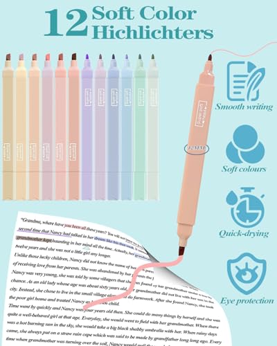 54pcs Aesthetic School Supplies Cute Stationary Set with Pencil Case 12 Highlighters, 5 Black & 6 Color Ink Gel Pens, 6-in-1 Ballpoint Pen,5 Mechanical Pencils 0.5-2.0mm for College Essentials (Blue) - color: Blue