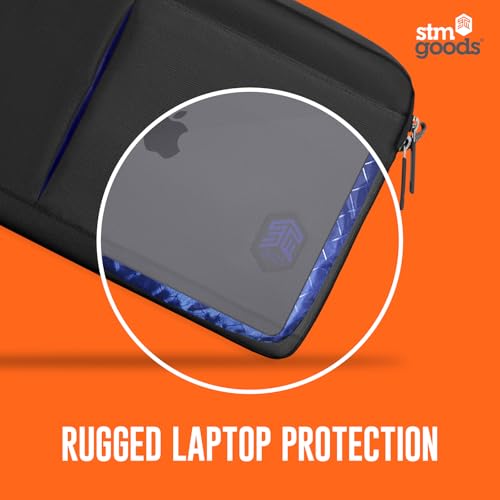 STM Blazer Laptop Sleeve - Slim & Protective Fits up to 16 inch Laptop with External Zipper Pocket - Ideal for Students & Business Men & Women - Black - color: Black