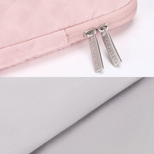 MOSISO Laptop Case 14 inch, 14 inch Laptop Sleeve Compatible with HP Lenovo Dell ASUS, HP Stream, Dell Latitude, Lenovo IdeaPad, Square Quilted Vertical Computer Bag with Pocket&Small Case, Chalk Pink - color: Chalk Pink, size: 14 inch
