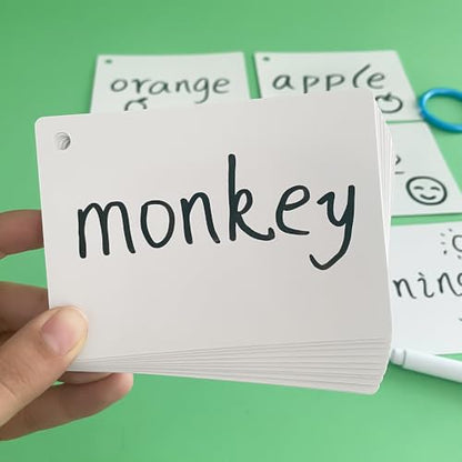 Double-Side Dry Erase Index Card - 20 Laminated Cards for Versatile Use | Laminated Cardstock 4.3x 3.1 inch, Reusable Blank Cards for Home, Work, School, Study Guide, to Do Lists, DIY Teaching Aids