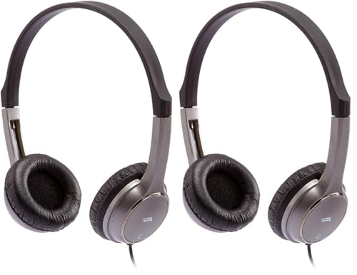 Cyber Acoustics Lightweight 3.5mm Stereo Headphones for Kids (ACM-7000) - Great for use with Tablets, Chromebooks, Laptops, PCs, & Macs (Pack of 2) - size: 1 Unit (Pack of 2)
