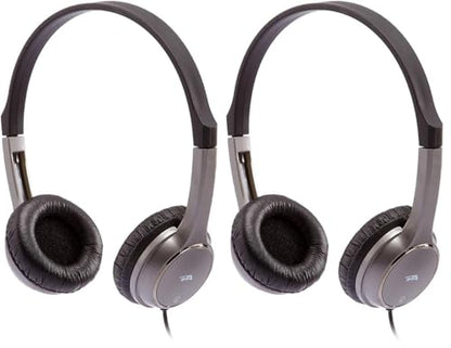 Cyber Acoustics Lightweight 3.5mm Stereo Headphones for Kids (ACM-7000) - Great for use with Tablets, Chromebooks, Laptops, PCs, & Macs (Pack of 2) - size: 1 Unit (Pack of 2)
