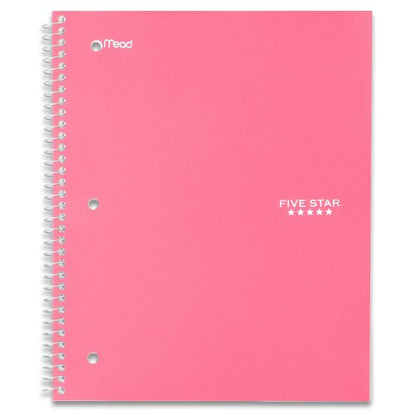 Five Star Wirebound Notebook, 1-Subject, 100 Wide-Ruled Sheets, 10.5 x 8 Inch Sheet Size, Pink (72013) - color: Pink
