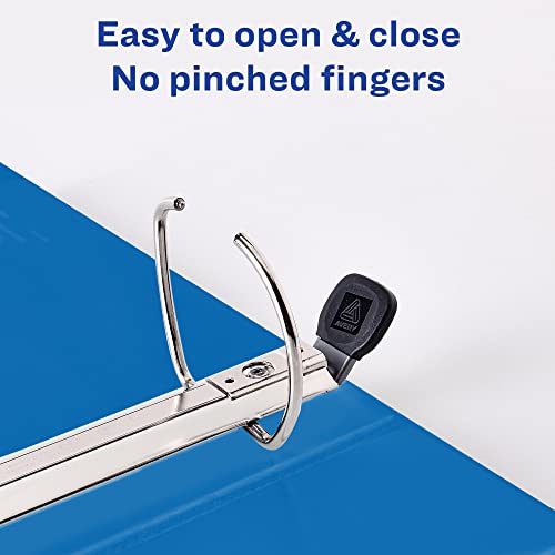 Avery Heavy Duty View 3 Ring Binder, 1" One Touch Slant Ring, Holds 8.5" x 11" Paper, 1 Pacific Blue Binder (79720) - size: 1"