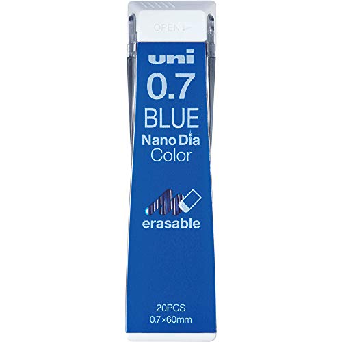 Uni Mechanical Pencil, Lead Nano Dia Color, 0.7mm, Blue (U07202NDC.33) - color: Blue, size: 20 Count (Pack of 1)