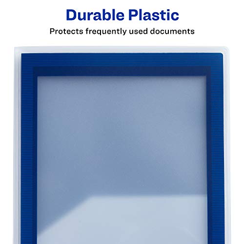 Avery Flexi-View 6 Pocket Organizer, Holds up to 150 Sheets, 3 Blue Document Organizers (47696) - style: 3 Pack