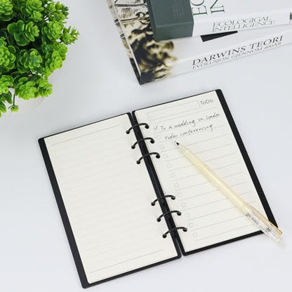 Multibey A6 Refill Paper, 3-Pack Planner Insert for A6 Binder, 100GSM Thick Refillable Paper, 6-Hole Filler Inserts, Loose Leaf Paper, 135 Sheets (270 Pages), Blank/Lined/To Do Inserts