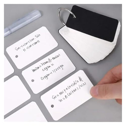 400-100 Sheets Kraft Paper Index Cards Portable Flash Cards With Ring Binder Study Memo Notecards For School Learning Supplies(Mixed-400Sheets) - color: Mixed-400Sheets