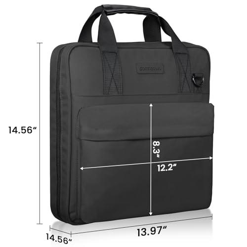 3 Ring Zipper Binder, Durable School Zip Binder, 2" 500 Sheets | Sturdy organizer with strap & pockets fits laptops. Internal pouch keeps daily tech gear easy to carry. - color: Black