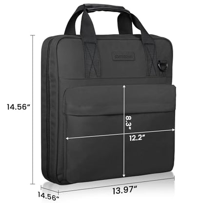 3 Ring Zipper Binder, Durable School Zip Binder, 2" 500 Sheets | Sturdy organizer with strap & pockets fits laptops. Internal pouch keeps daily tech gear easy to carry. - color: Black