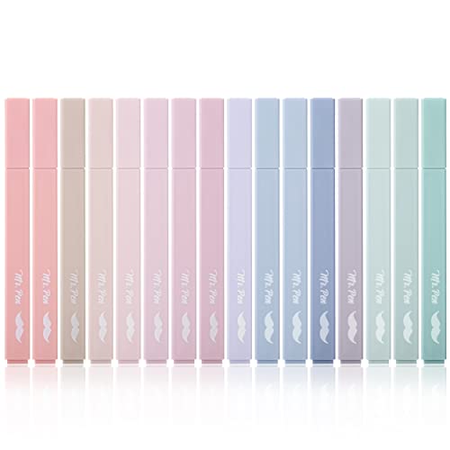 Mr. Pen- Aesthetic Highlighters No Bleed, 16 Pack, Morandi Colors | Chisel Tip, Cute Highlighters Assorted Colors for Journaling, Highlighting, Underlining, Fast Dry, Back to School Supplies - color: Morandi Colors, size: 16 Pack