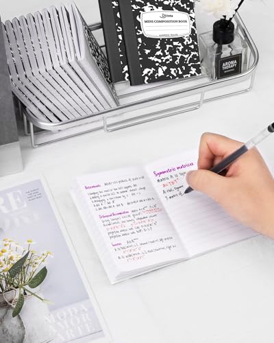 Dynta Mini Composition Notebooks Bulk, 40 Packs 3.25 x 4.5 inch Composition Books Narrow Ruled, Black Pocket Notebooks for Kids Students Men Women Teachers (60 Sheets/120 Pages) - color: Black