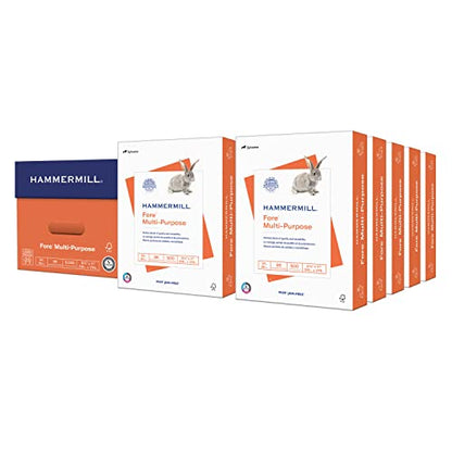Hammermill Printer Paper, Fore Multipurpose 24 lb Copy Paper, 8.5 x 11 - 10 Ream (5,000 Sheets) - 96 Bright, Made in the USA - size: 10 Ream | 5000 Sheets, style: Letter (8.5x11)