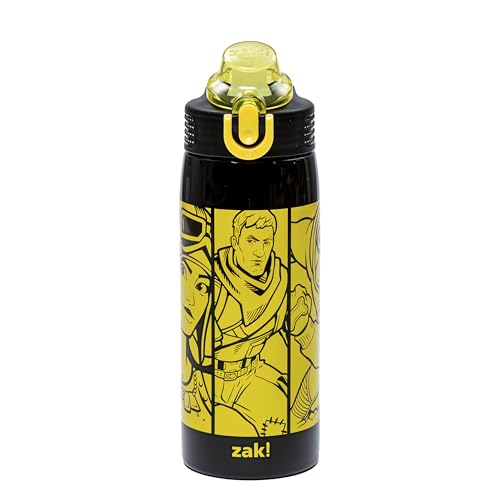 Zak Designs Fortnite Sage 19oz Leak-Proof Straw Kids Water Bottle | BPA Free, Insulated Stainless Steel, Cupholder Friendly, Dishwasher Safe, Lid Lock, Handle, For School, Home, Travel - color: Fortnite