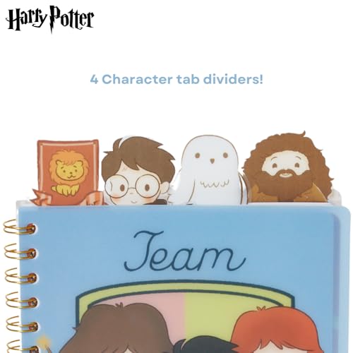 Harry Potter Hogwarts Tab Journal Notebook, Spiral Bound, 96 Lined Pages, 8 x 7 inches, Blue - style: Harry Potter