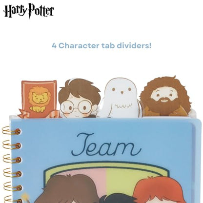 Harry Potter Hogwarts Tab Journal Notebook, Spiral Bound, 96 Lined Pages, 8 x 7 inches, Blue - style: Harry Potter