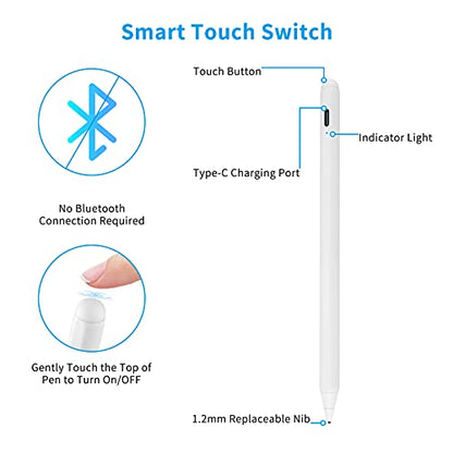 Samsung A7/A8/A9/A11+/A11 Tablet Pen Stylus,Good for Drawing and Writing Sketch Pencil for Samsung A7/A8/A9/A11+ Tablet Pen Stylus,White - color: White