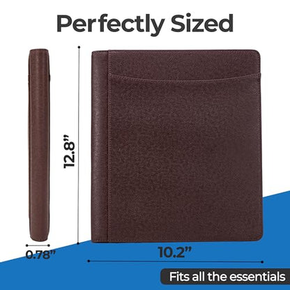 Case-it Business Padfolio | Letter Size | PAD-24 Brown | Strategist, Letter Size Writing Pad, Detailed Stitched Cover, School & Office - color: Pad-24-brown, size: 1 Pack