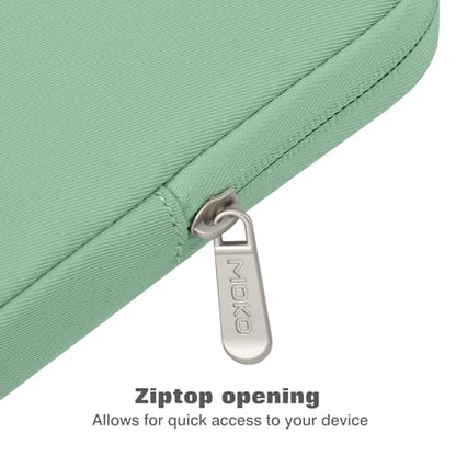 MoKo 9-11 Inch Tablet Sleeve Bag Padded Protetive Carrying Case | Fits New 11inch iPad Air M4, iPad A16 2025, iPad Pro 11 M4, Air 5/4/3, iPad 10/9/8th Gen, Tab S8/S9 11", Bodhi Green - color: Bodhi Green, size: 9-11 inch