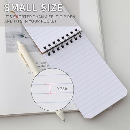 QiCheng 6pcs Pocket Notebook Mini Notepad Small Spiral Notebooks 3X5Inch | functionality PortabilityPortability convenience - size: 6-black+brown