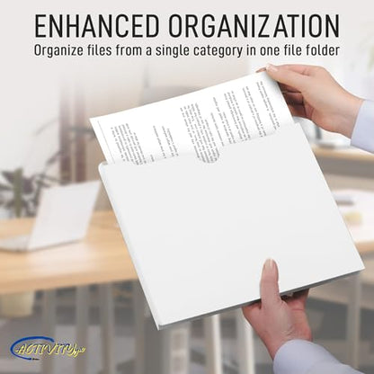 White File Jackets, 1 Inch Expansion, Letter Size, Reinforced Straight-Cut Tab, 6 Pack - color: White, style: 1 Inch Expansion