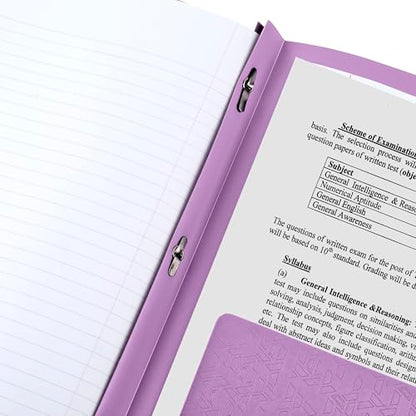 Five Star 2-Pocket Folder, Plastic Folder with Stay-Put Tabs and Prong Fasteners, Holds 8-1/2" x 11" Paper, Amethyst Purple (38750) - color: Purple, size: 1 Count (Pack of 1)