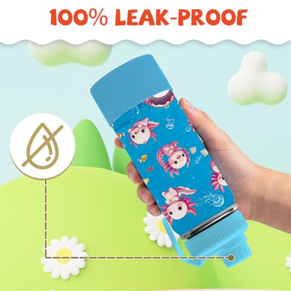 Salamander Gifts for Kids - 18oz Salamander Water Bottle with Straw Lid, Kids Stainless Steel Insulated Water Bottle, Leak Proof, BPA-Free, Animals Cup for School, Travel, Birthday Gift Cup for Teens - color: Salamander