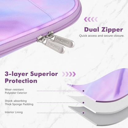 MoKo 9-11 Inch Padded Tablet Sleeve Protective Carrying Case for 11" iPad Air M4 2026, iPad A16/Pro 11 M5, i-Pad 10./Air 5/4th 10.9, iPad9/8. 10.2, Tab S8/S9 11, Tablet Bag with Handle, Fantasy Purple - color: Fantasy Purple, size: 9-11 Inch