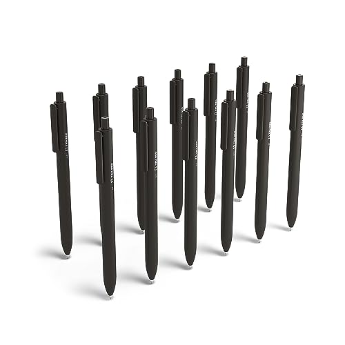 TRU RED Retractable Gel Pens, Medium Point 0.7mm, Black Ink, 24 Pack – Quick‑Dry Pens for Office & Classroom Stocking - color: Black, size: 1 Count (Pack of 24), style: Medium Point