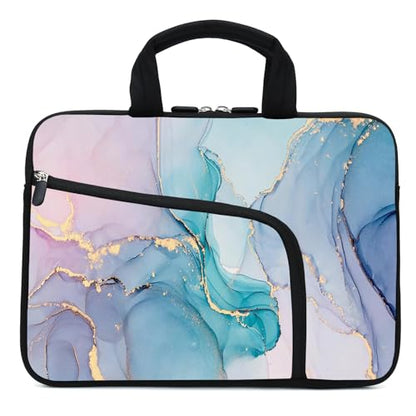 Laptop Sleeve - 11.6-12.2 inches, Neoprene Case for Chromebook, Ultrabook, Notebook & Tablet - Two Pockets (Blue) - color: Blue