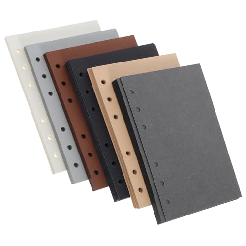 Homoyoyo Unlined Inner Pages 300 Sheets Compatible Design Tear Resistant Blank Refill Paper for 6 Hole Ring Binder for College Course Notebooks and Travel Diaries