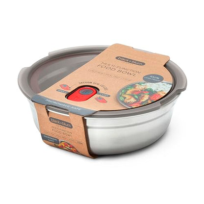 BLACK + BLUM Lunch Bowl - Reusable Meal Prep Containers for Picnic & Camping - Microwavable Stainless Steel Lunch & Dinner Food Storage Box with Leak Proof Lid - Dishwasher & Oven Safe - 650ml | Leak Proof & Airtight, Durable & Reusable, Stackable Food St