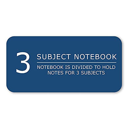 Roaring Spring College Ruled 3 Subject Notebook, Wirebound Writing Notebook, 24 Pack, 120 Sheets, 8 x 10.5 Inches, Made in USA, Ideal for Students, School, & Office - size: 3 Subject