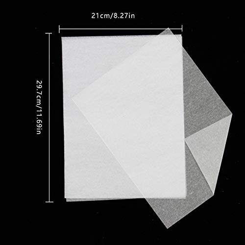 Waybas 100 PCS Tracing Paper, A4 Size, White, 8.5 x 11.5 Inch, Translucent, Sketching, Calligraphy - color: 100 Pcs