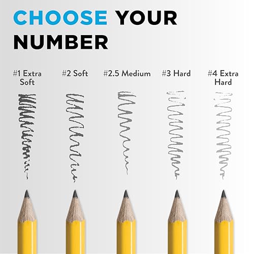 Ticonderoga Wood-Cased Pencils, Unsharpened, #2 HB Soft, Yellow, 12 Count - size: 12 Count (Pack of 1), style: #2 Soft