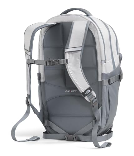 The North Face Women's Recon Everyday Laptop Backpack - Commuter Travel Bag, 18" Laptop Sleeve, Water-Repellent, TNF White Metallic Mélange/Mid Grey-NPF, One Size - color: Tnf White Metallic Mélange/Mid Grey-npf