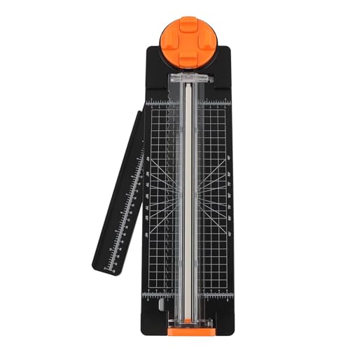 Paper Cutter for Craft, 4-in-1 Paper Trimmer, Multi-Function Scrapbooking Tool with Straight, Wave, Perforated & Creasing Blades for Craft Paper,Cardstock, Coupon, Label, Photo(Color:Black) - color: Black