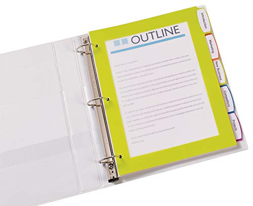 Avery Ultralast Big Tab Plastic Dividers for 3 Ring Binders, 5-Tab Set, Multicolor with White Labels, 1 Set (24900) - size: 5 Tab, style: 1 Set