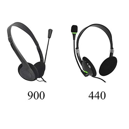 CALIDAKA USB Headset with Microphone, Lightweight PC Headphones for Business, Online Courses, Skype Chat, Call Center, Gaming, Noise Reduction