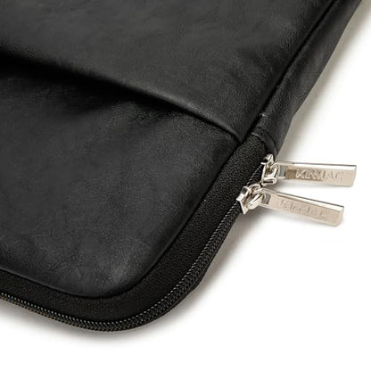 Kinmac 360° Protective Vertical Laptop Sleeve Case Cover Bag (Black PU, 12.5 inch-13.3 inch) - color: Black PU, size: 12.5 inch-13.3 inch