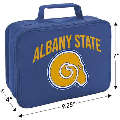 Campus Lab Albany State University Primary Logo Insulated Soft Sided Lunch Box - Reusable Lunch Bag For School Office Work, BPA Free, Royal - color: Albany State University