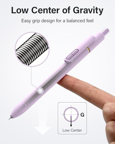 inkipen 8Pcs Gel Pens - 0.5mm Black Ink Pens Fine Point Smooth Writing, Quick Drying Journaling Pens, Cute School & Office Pens for Gift - color: Morandi-8PCS