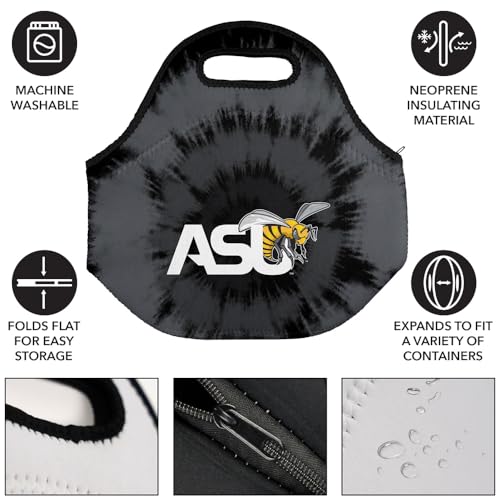 Campus Lab Alabama State University Tie-Dye Soft Neoprene Lunch Bag, School - color: Alabama State University Hornets