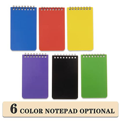QiCheng 6pacs Pocket Notebook Mini Notepad Small Spiral Notebooks 3X5Inch | functionality PortabilityPortability convenience - size: 6