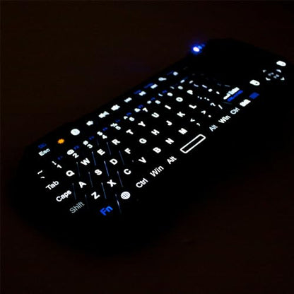 Fosmon Mini Bluetooth Keyboard (QWERTY Keypad), Wireless Portable with Touchpad, Compatible with Apple TV, Amazon Fire Stick, PS4, PS4 Pro, PS5, HTPC/IPTV, VR Glasses, Smartphones