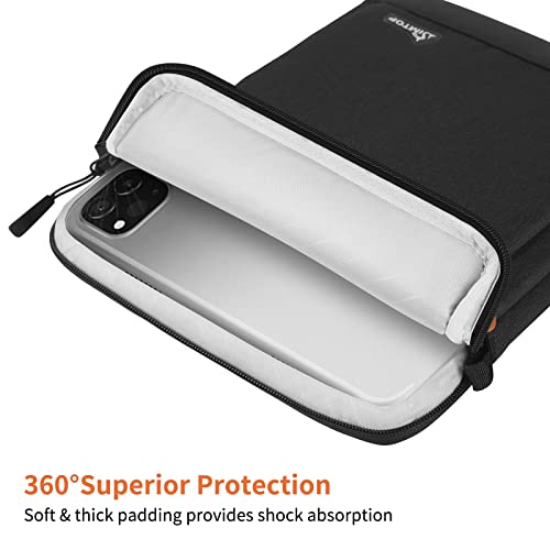 11 Inch Tablet Sleeve Compatible with iPad Pro 11-inch 4th Generation, iPad Air 5th Generation, iPad 10th Generation, and iPad Pro 11-inch 4th Generation, YKK Zipper, Detachable Shoulder Strap - color: Black-1, size: 11 inch